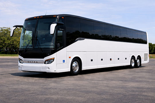 56-passenger charter bus available for charter in San Diego, CA